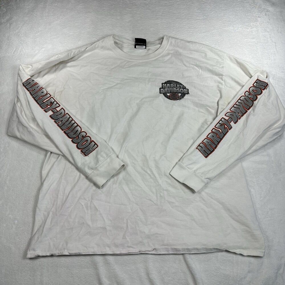 Harley Davidson Los Angeles Long Sleeve T Shirt Mens 2XL White Biker 2019
